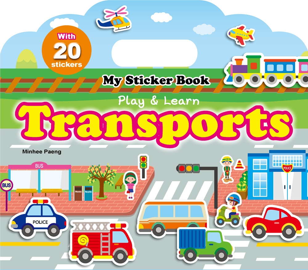 My Sticker Book：Transports (手提貼紙書英文版：交通工具)