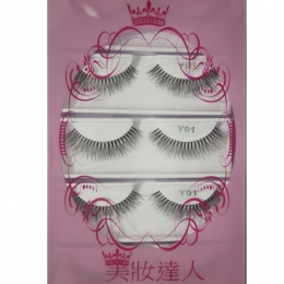 美妝達人透明梗細緻假睫毛束狀款Y01(5對入)日韓最新流行透明梗假睫毛