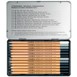 【德國LYRA】林布蘭專業素描色鉛筆(灰階)12支