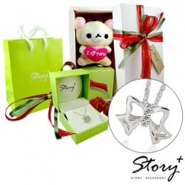 STORY ACCESSORY-甜蜜耶誕禮盒+ 甜美情結925純銀項鍊