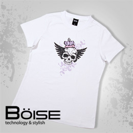 Boise Crown T-shirt/骷顱頭潮流T/白色款/XL號