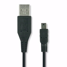 USB 2.0 A公 對 Mini 5pin 傳輸線-1米                              黑色