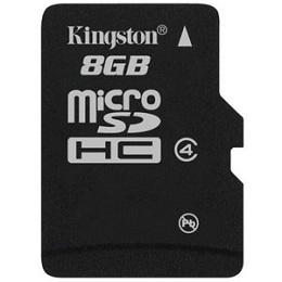 金士頓 Kingston MicroSDHC 8GB Class4 記憶卡 (含SD轉卡+贈一入收納盒)