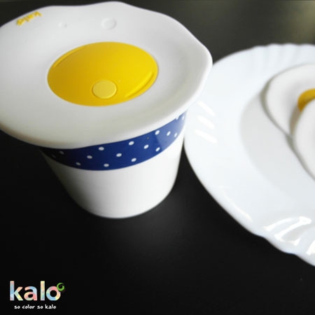 Kalo卡樂創意荷包蛋矽膠杯蓋