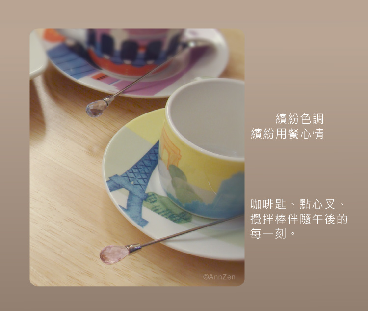 日本Shinko-日本製-午茶晶鑽系列-藍寶咖啡匙