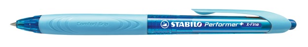 STABILO 德國天鵝牌 Performer+ 表演家系列 超滑順 原子筆(XF)0.5mm藍筆/淺藍