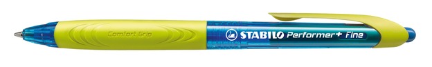 STABILO 德國天鵝牌 Performer+ 表演家系列 超滑順 原子筆(F)0.7mm藍筆/深綠