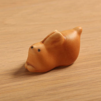 【西海陶器】筷架_麵包兔子