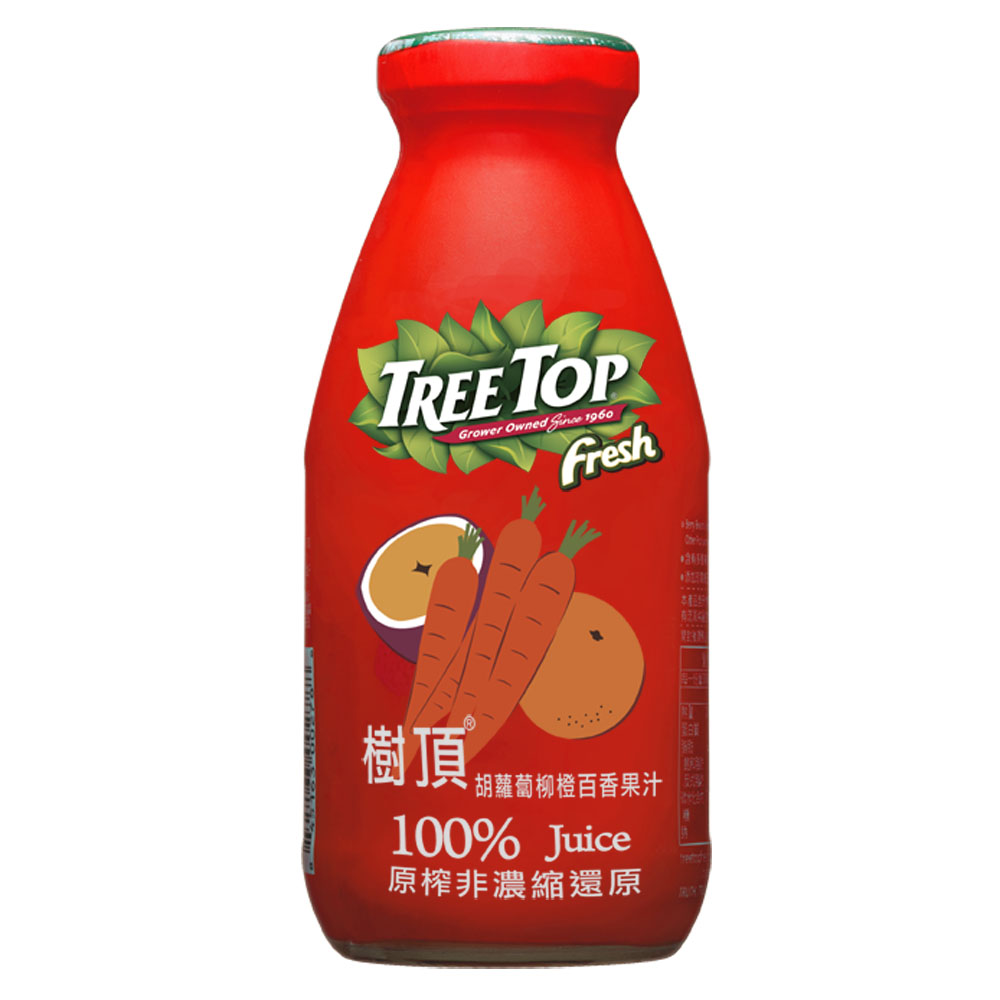 《Tree Top》樹頂100%胡蘿蔔柳橙百香果汁(300ml)