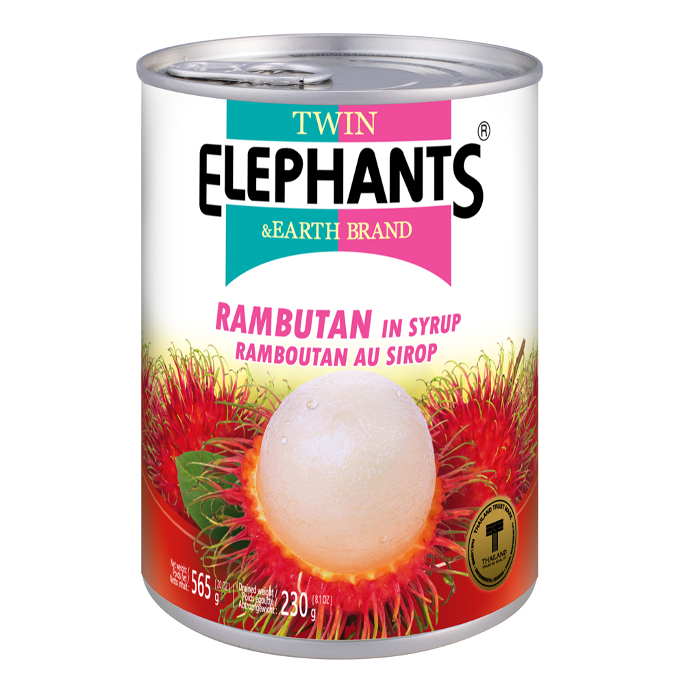 《泰國雙象地球牌》糖水紅毛丹(565g/罐)