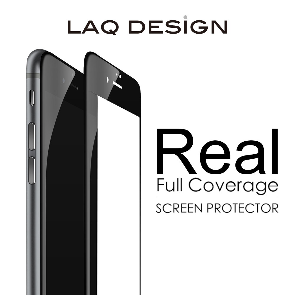 LAQ DESiGN iPhone6s / 6 Plus (5.5吋) 3D真滿版 鋼化玻璃保護貼- 黑框款