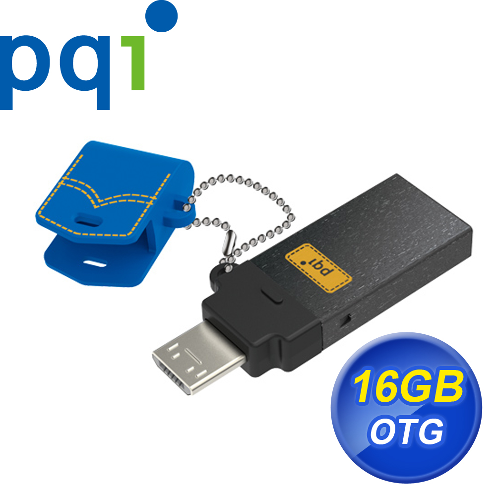 PQI Connect 301 16G USB3.0 OTG隨身碟(深藍)