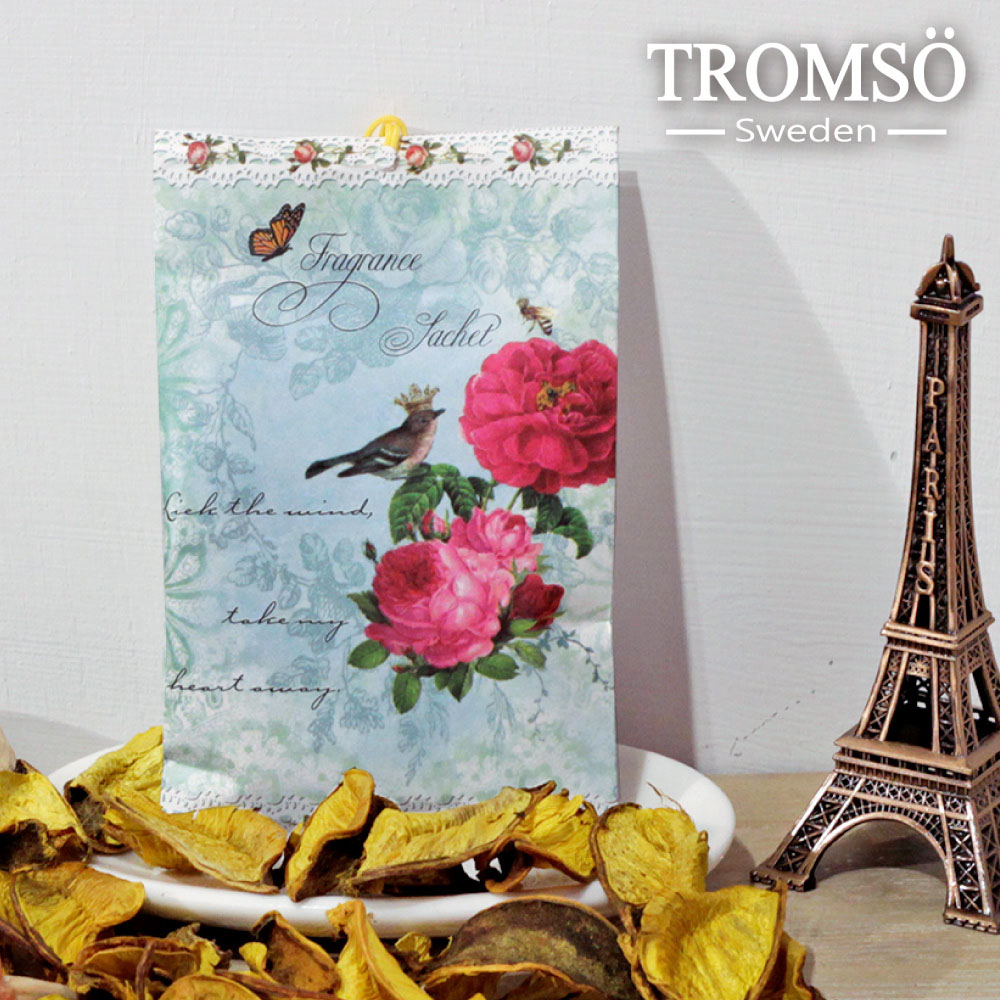 TROMSOx魅力法國-純真優雅小掛繩香氛包/梔子花