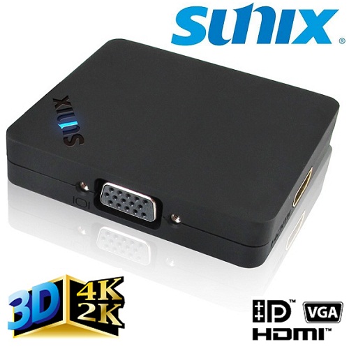 SUNIX 超薄DP一轉三VGA/HDMI/DP分配器－DPU3000