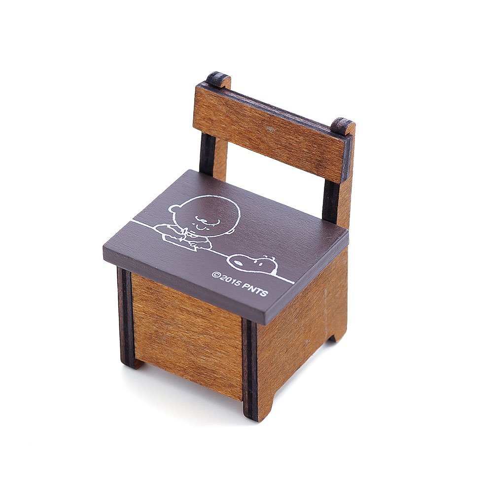 《Marimo》SNOOPY木製長椅造型迷你置物盒S(查理布朗)