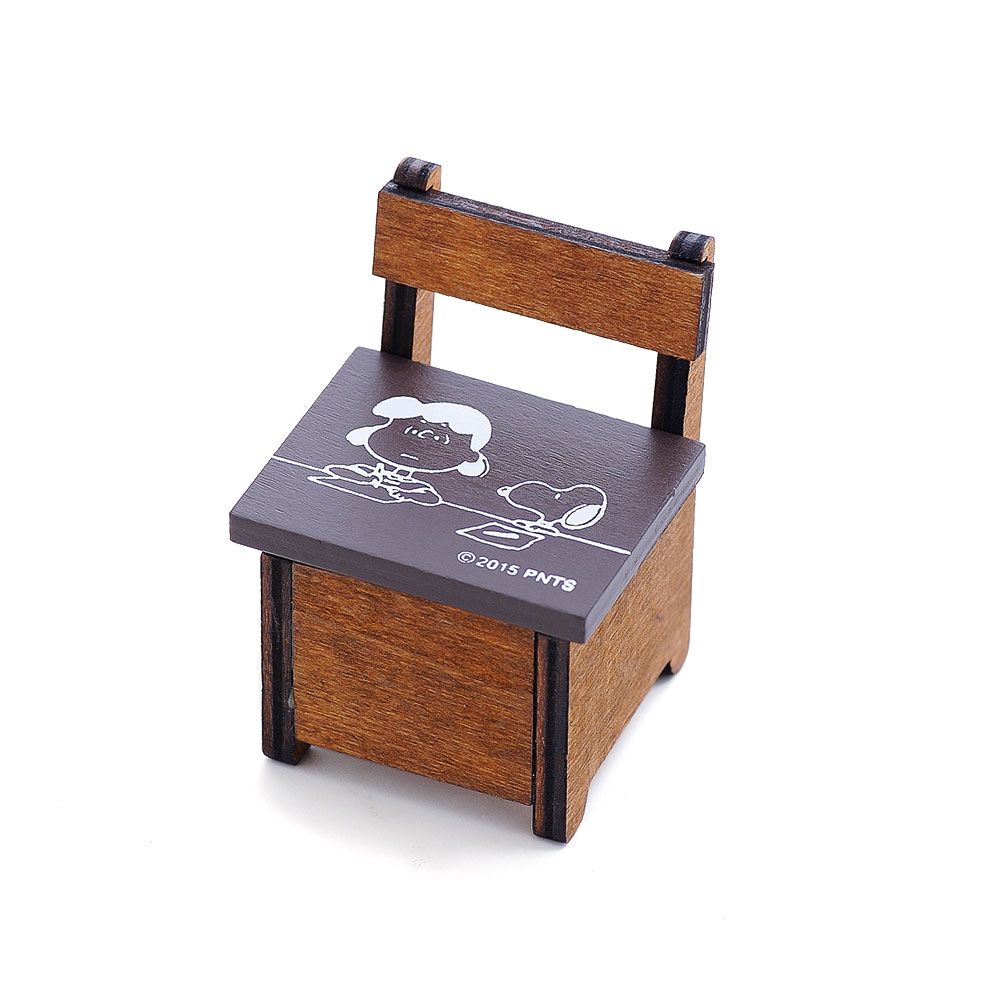 《Marimo》《Marimo》SNOOPY木製長椅造型迷你置物盒S(露西)