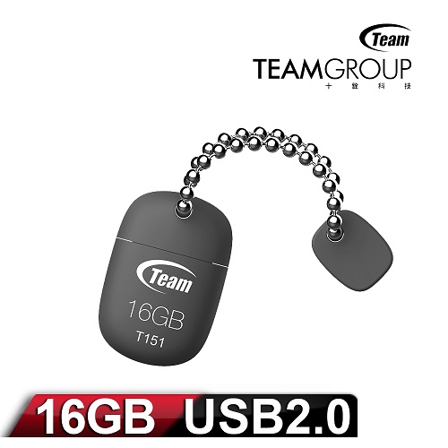 Team 十銓科技 T151 16GB 俏皮輕巧碟-灰
