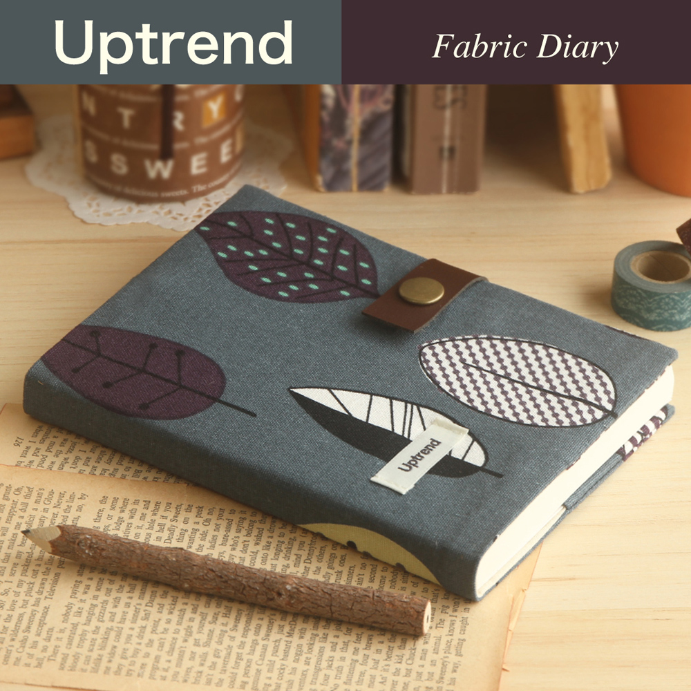 Uptrend Fabric Diary 布手帳│The Last Leaf(紫灰)