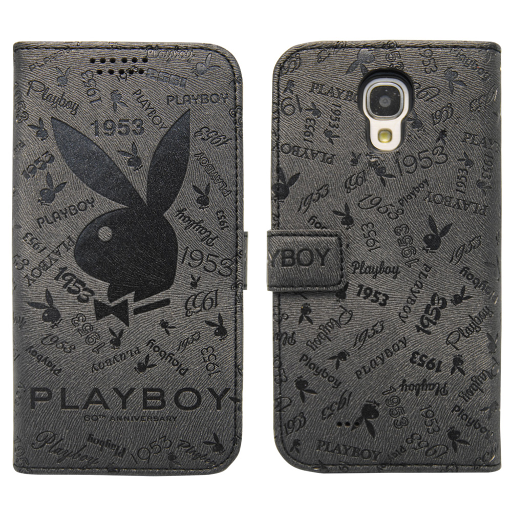Aztec Playboy Samsung Galaxy J 側掀式皮套-花邊黑