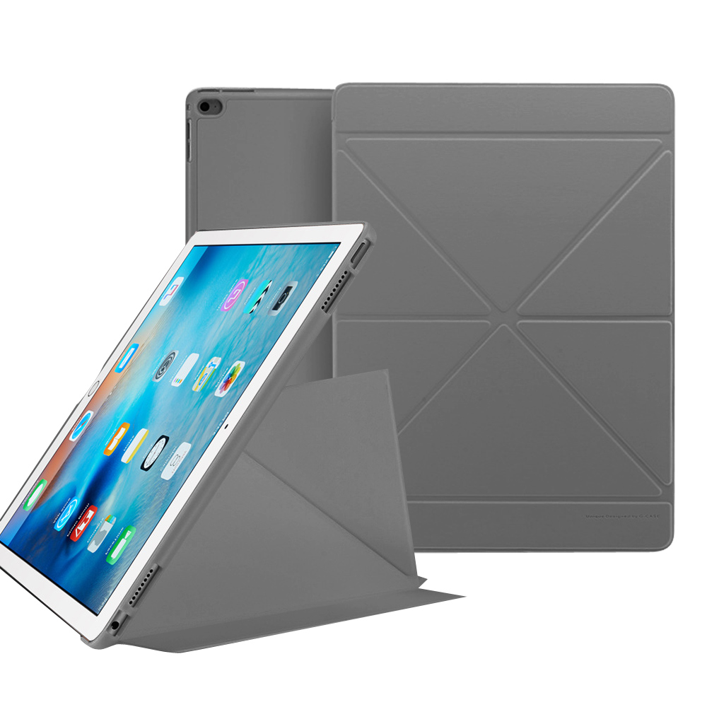 G-case Apple iPad Pro 智能休眠立架皮套(銀)