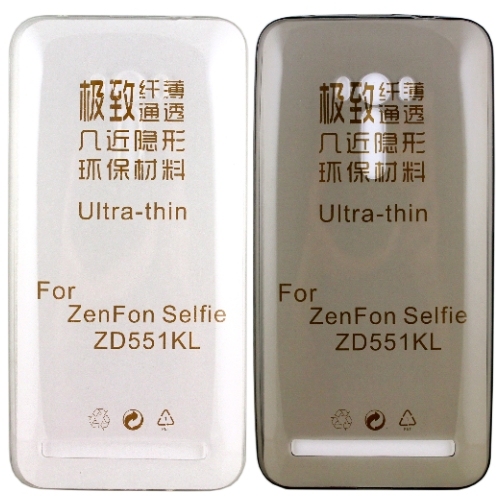 【KooPin力宏】ASUS Zenfone Selfie (ZD551KL) 極薄隱形保護套/清水套透明黑