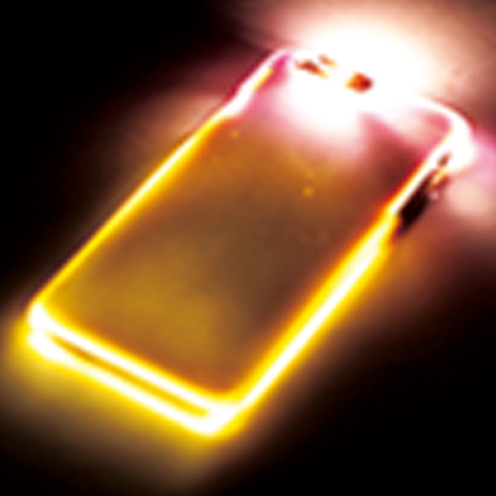 Mobile-style iPhone 6 6S 漸層炫彩 4.7吋 發光來電閃手機殼粉+黃