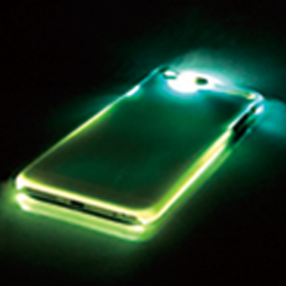 Mobile-style iPhone 6 6S 漸層炫彩 4.7吋 發光來電閃手機殼綠+黃
