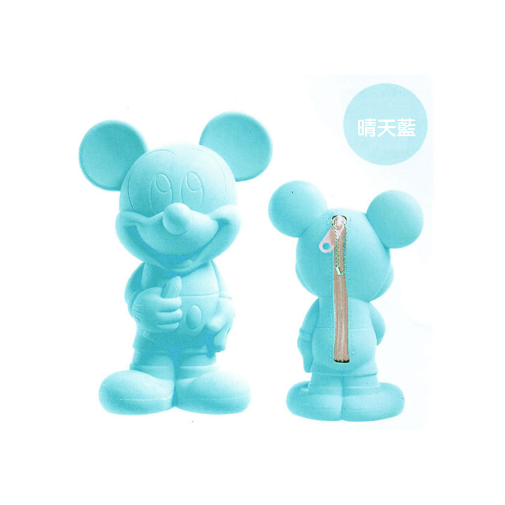 《sun-star》Penke-Penke 迪士尼米奇造型炫彩矽膠筆袋(晴天藍)