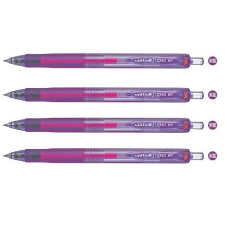 (4支1包)三菱UMN138自動鋼珠筆0.38紫藍色