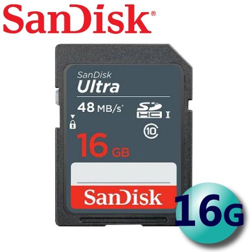 【代理商公司貨】SanDisk 16GB Ultra 48MB/s SDHC UHS-I 記憶卡