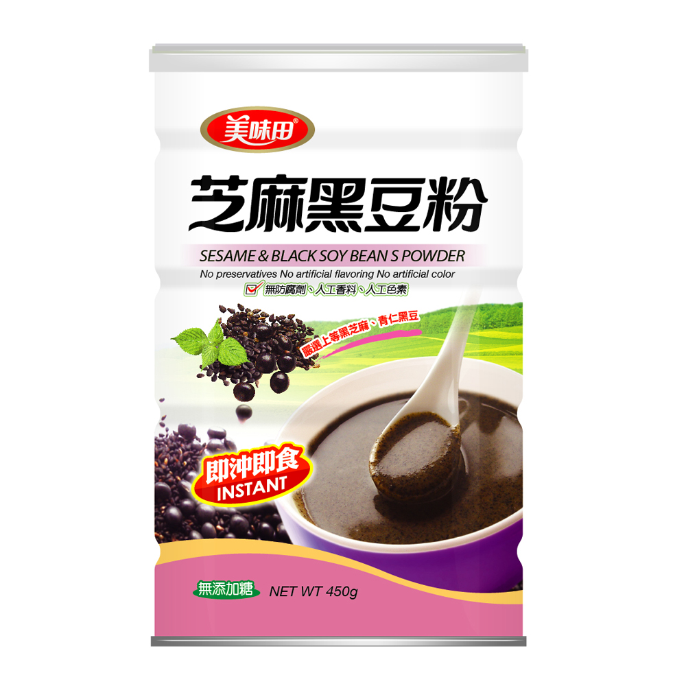 【美味田】芝麻黑豆粉450g - 全新升級配方 , 多重營養酵素
