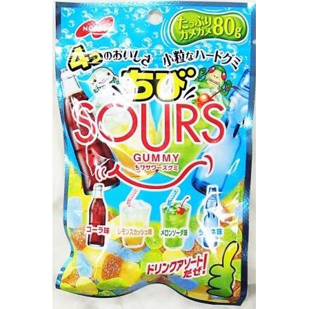 日本【諾貝爾】SOURS超Q軟糖-什錦蘇打