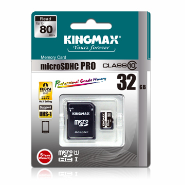 KINGMAX 32GB MicroSDHC C10 UHS-1 PRO記憶卡