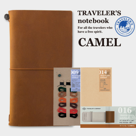 【獨家套組】MIDORI Traveler’s Notebook 旅人筆記本-駝色限量套組