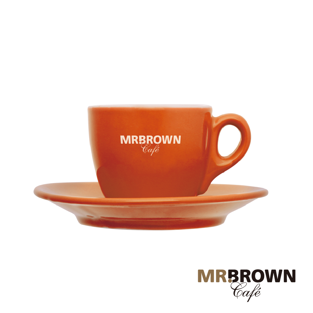 MR.BROWN 伯朗咖啡繽紛迷你馬克杯盤組-暖心橙