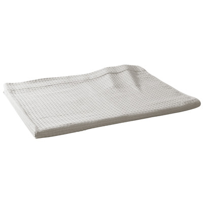[MUJI無印良品]棉變化織鬆餅紋圈絨毛巾毯/S單人灰色
