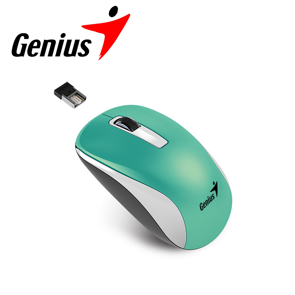 Genius 昆盈 NX-7010 藍光無線滑鼠湖水綠
