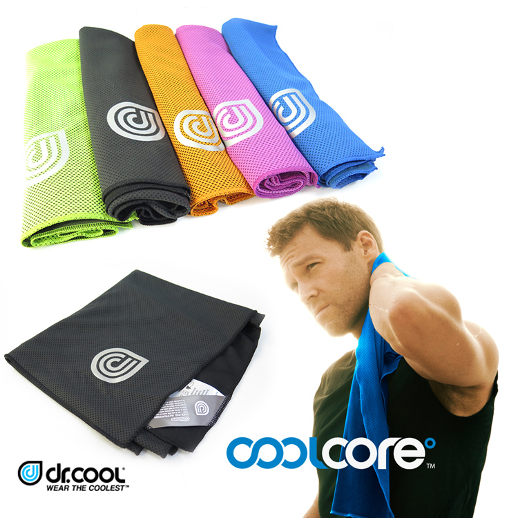 COOLCORE Chill Sport涼感運動毛巾/城市綠洲(涼感、降溫、運動戶外、高性能針織)萊姆綠