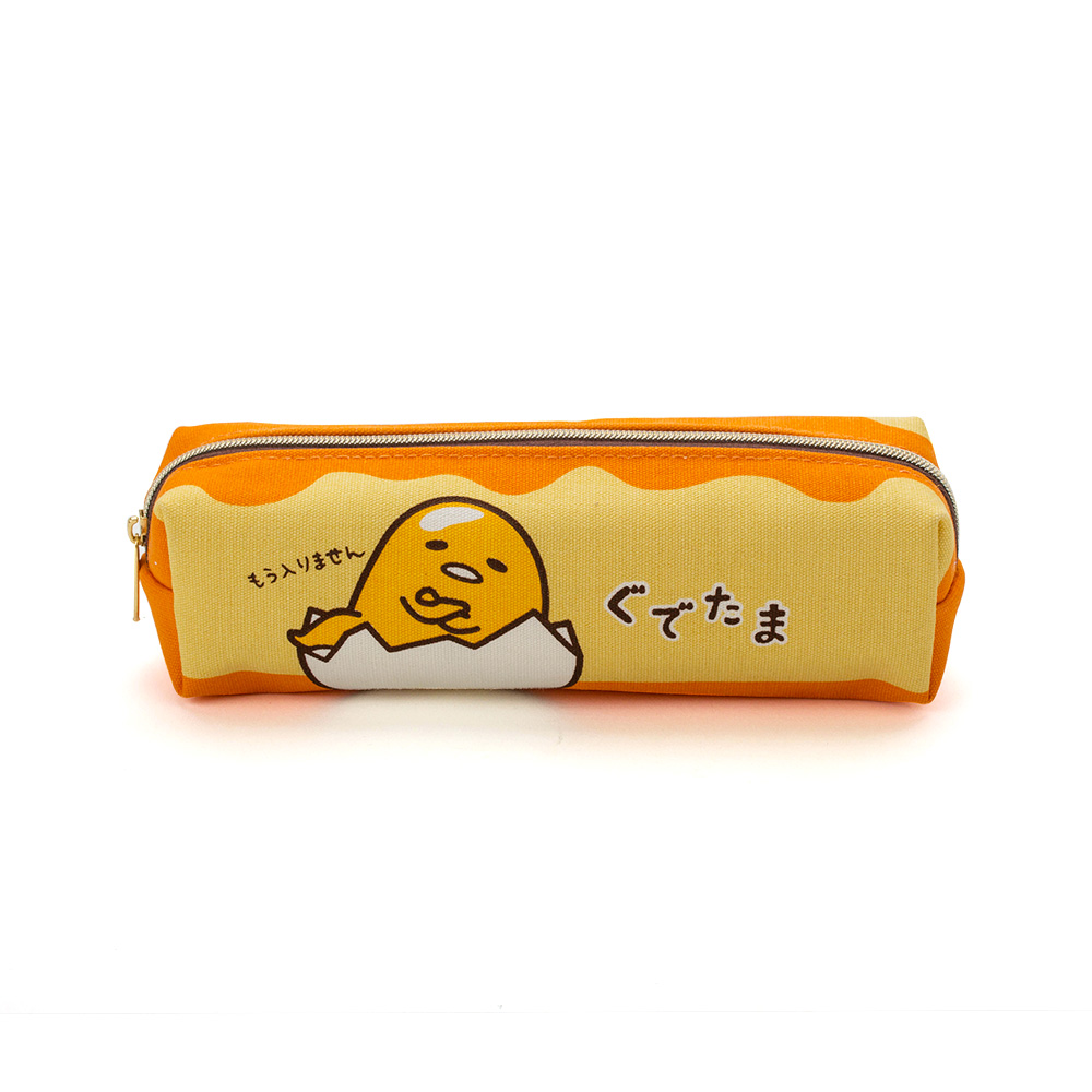 《Sanrio》蛋黃哥懶懶過生活系列雙面帆布筆袋(大圖)