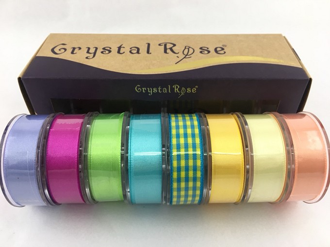 【Crystal Rose緞帶專賣店】糖果世界緞帶禮盒8入