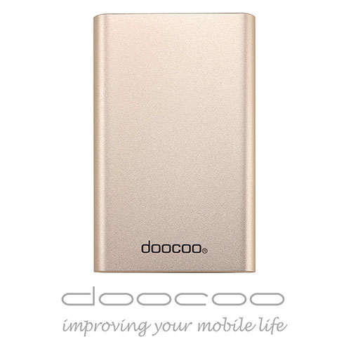 doocoo coherer 10000+ 雙輸出鋁合金 智能行動電源 (支援快速充放電)金色