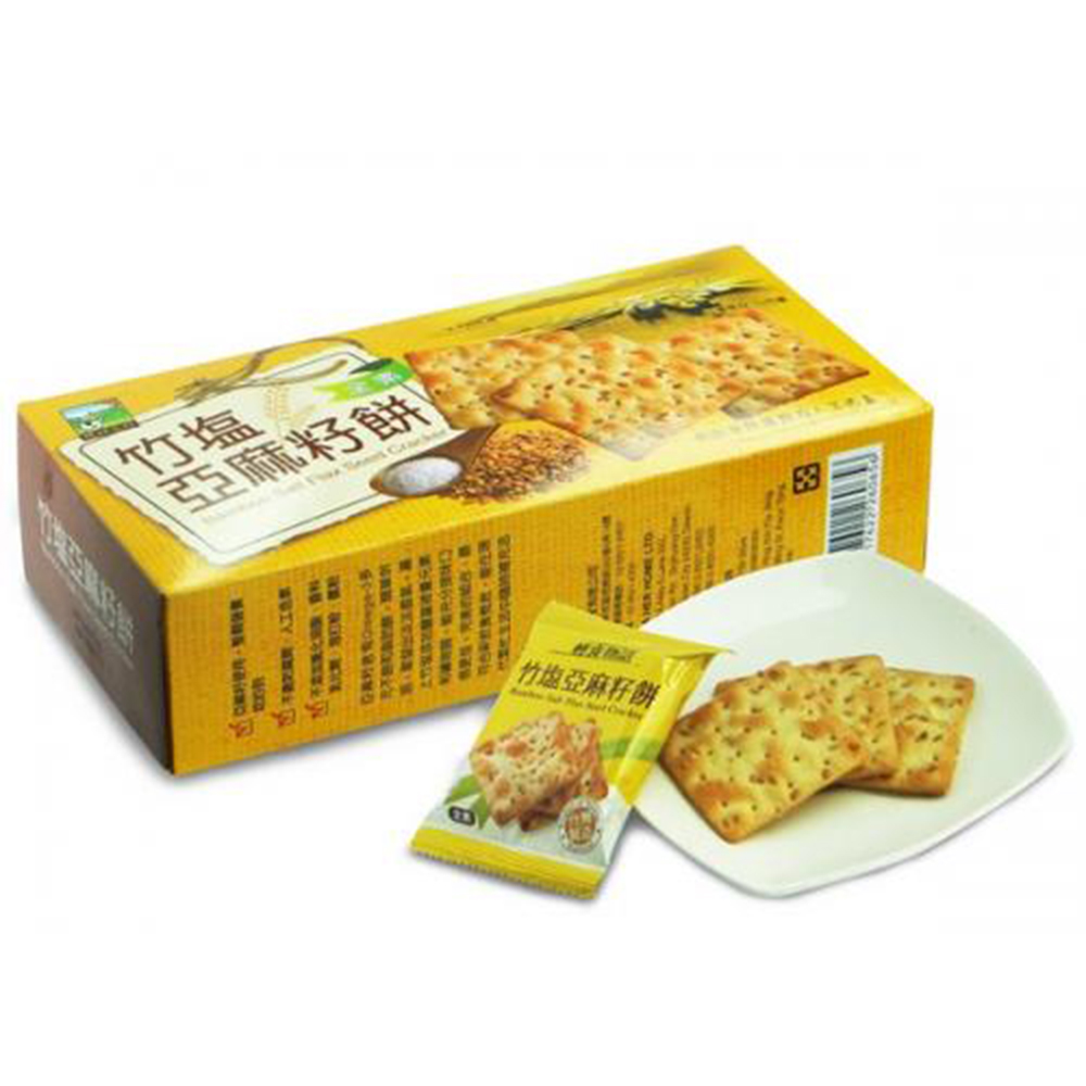 【食材工坊】竹鹽亞麻籽餅(115g/盒 )