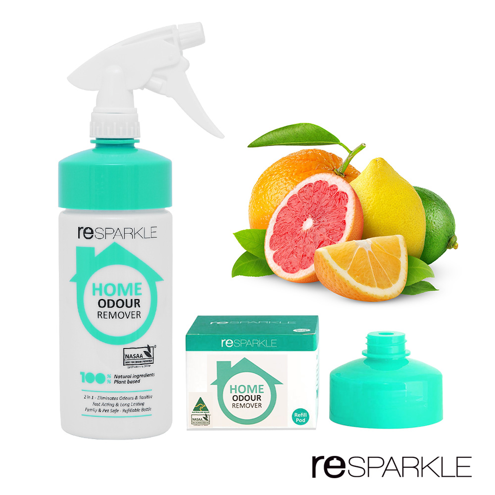 【澳洲reSPARKLE】有機殺菌氣味芳香組(清潔劑+補充劑)綠