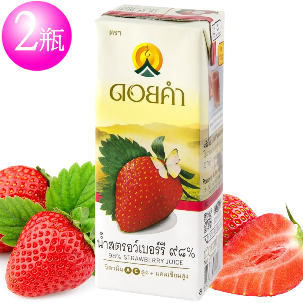 【皇家農場】 100%鮮果汁-草莓 200ml x2瓶