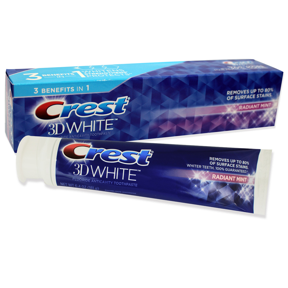 【美國進口 CREST】3D WHITE奢華亮白牙膏(6.4oz/181g)