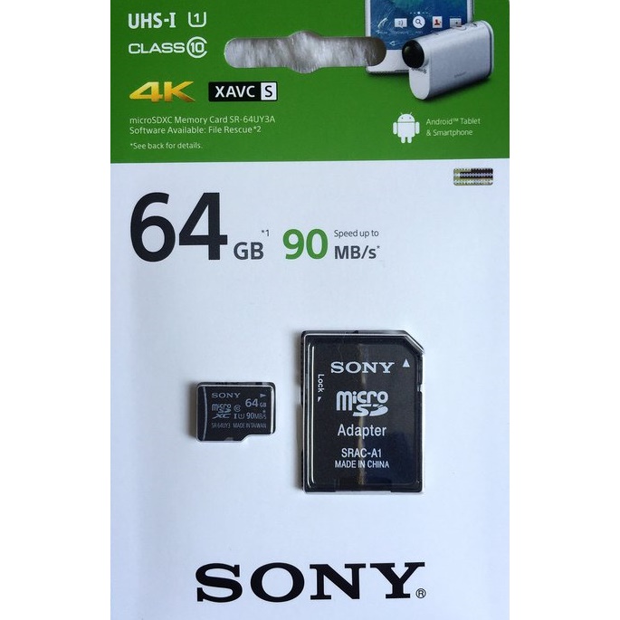 SONY Micro SD 64G 記憶卡 SR-64UY3A 支援4K XAVCS 高速讀取