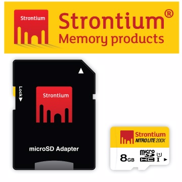 力鍶  Strontium Nitro Lite UHS-1 Class10 Micro SD 8GB  記憶卡 (附贈精美轉接卡)