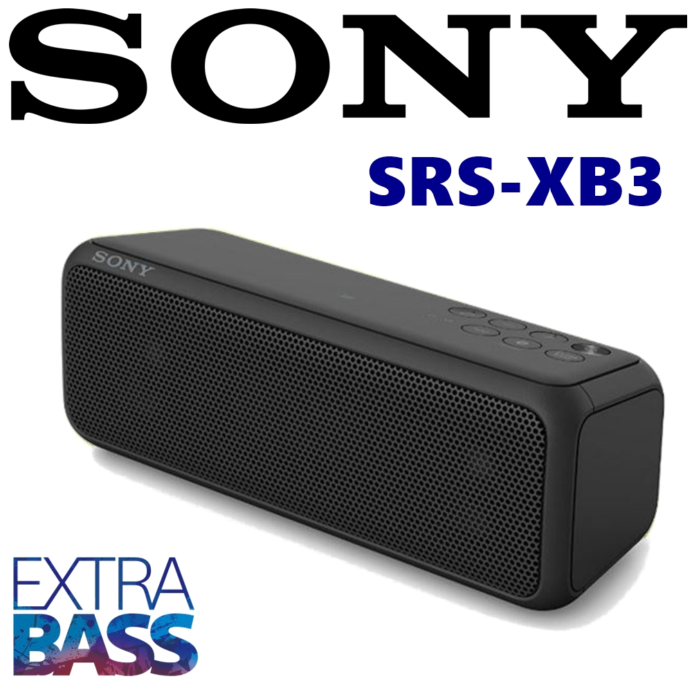 SONY SRS-XB3 動感樂音IPX5 防水/ 喇叭串聯功能/ 兩種擺放方式/ 可當行動電源/ 24小時電力/ LDAC EXTRA BASS 重低音繽紛 藍芽喇叭動感黑