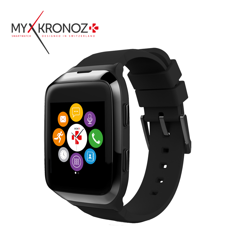 MyKRONOZ ZeSplash2 心率通訊防水智慧手錶黑色