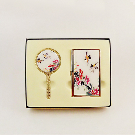 迪雅生活 - 銅名片盒與修容鏡禮盒 創意傳遞快樂生活